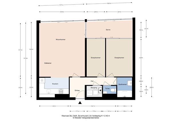 Plattegrond - Westvest 35J1, 2611 AZ Delft - 2e Verdieping.jpeg